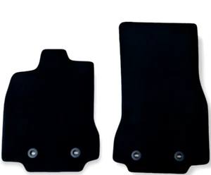 Front Car Floor Mats Velour For Jaguar XF Waterproof Black Carpet Liners 2pc New - Picture 1 of 7