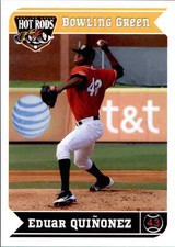 2013 Bowling Green Hot Rods Grandstand 20 Eduar Quinonez Venezuela Baseball Card