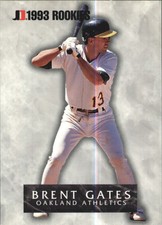 1993 (ATHLETICS) Jimmy Dean Rookies #4 Brent Gates