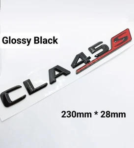 CLA 45S logo emblem cla45 glossy black AMG class - Picture 1 of 3