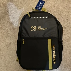 New Balance 50th TCS New York City Marathon Backpack Black/Yellow NWT - Picture 1 of 4