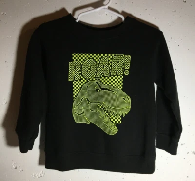 Garanimals Sudadera Negra "Dino Roar" Talla: 2T Foto 1 de 3