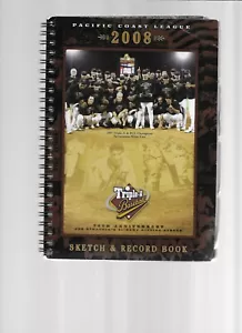 PACIFIC COAST LEAGUE 2008 SKETCH AND RECORD BOOK-JOE DIMAGGIO ON THE COVER - Picture 1 of 3