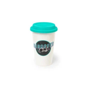 Legami Double Layer Hangover Club Travel Mug Hot Tea Coffee Cup 300ML Porcelain - Picture 1 of 3