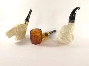 Vintage Avon Lot Of 3 Empty Cologne Bottles Collectable Pipes Dog Horse Corn Cob - Picture 1 of 18