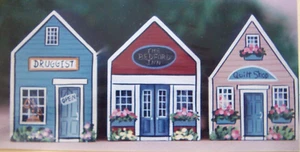 New England Druggist Inn Quilt Shop houses decorative painting pattern McKinstry - Picture 1 of 2