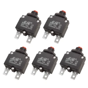 5 Pack Overload Protector AC 125/250V 10A Push Button Reset Circuit Breaker - Picture 1 of 4