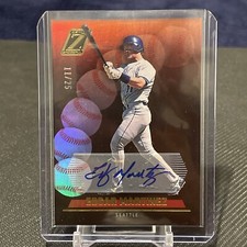 2023 Panini Chronicles Zenith Edgar Martinez Gold Holo Auto 11/25 JERSEY NUMBER