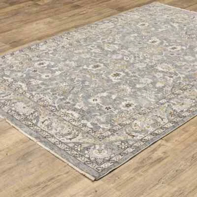 Area Rug 2x3 Classic design oriental ziegler 60x90cm Blue Teal floral decor - Image 1 of 4