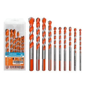 Masonry Drill Bits Set for Tile, Brick, , Concrete, Glass, Plastic, Cinder Bl... - Picture 1 of 4