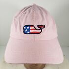Vineyard Vines Hat Pink Cap USA Flag Whale Womens Cotton Strap Back Adjustable