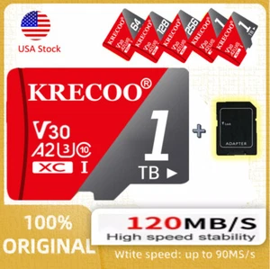 High Speed 128GB 256GB 1TB Micro SD Card Memory Card TF Card with Free Adapter - Picture 1 of 19