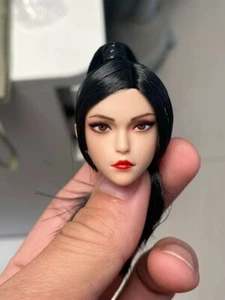 1/6 Female Black Ancient Long Hair Girl Head Sculpt Carved For 12"Action Figure - Picture 1 of 6