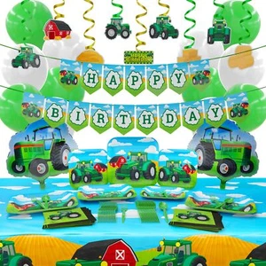 Tractor Deluxe Party Supplies Pack (148 Pieces for 20 Guests) - Complete Tabl... - Picture 1 of 8