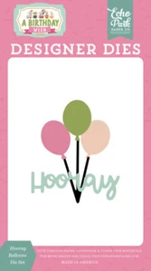 Echo Park Designer - METAL CUTTING DIES - HOORAY BALLOONS - Picture 1 of 1