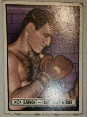 Nick Barrone Boxer 1951 Topps Ringside Boxing Card #90 EX - Image 1 of 2