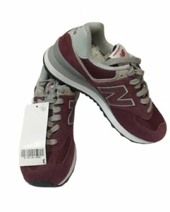 NEW BALANCE Zapatillas Hombre 574 Core - Borgoña y Blanco (Reino Unido 4 / EUR 36.5) S16 - Imagen 1 de 5