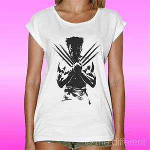 T-SHIRT DONNA WOMAN WOLVERINE X-MAN MARVEL COMICS IDEA REGALO  - Picture 1 of 1
