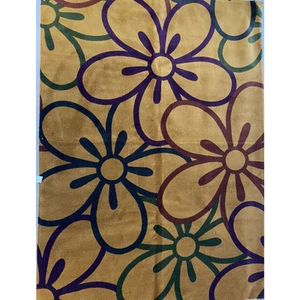 Leyland Gold Blumen Stoffmuster starker schwerer Velours dunkler Senf 25"x34" - Bild 1 von 4