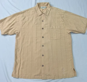 Tommy Bahama Hawaiihemd Herren Medium Pfirsich Seide Camp Kragen Strand Tropical - Bild 1 von 16