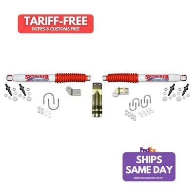 Skyjacker 7254, Kit White Steel Dual Steering Stabilizer Performance Racing Part - Image 1 of 4