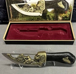 Bowie Knife Hunter And Dog Latest Style 9”Stainless Steel Fixed Blade Knife - Picture 1 of 5