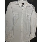 KARMAN Mens Long Sleeve Western Snap Shirt Pearl Snap Pearl ivory Size XL