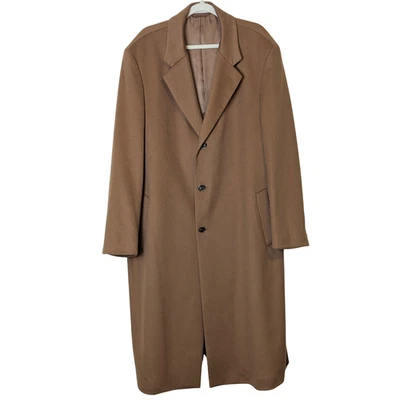 John W Nordstrom Mens Wool Cashmere Classic Minimalist Quiet Luxury Overcoat 46R - Image 1 of 4