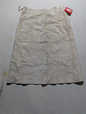 Falda Isaac Mizrahi Gamuza Cuero Panel Línea A Talla 4 Tostado Corto Western Rodeo Foto 1 de 4