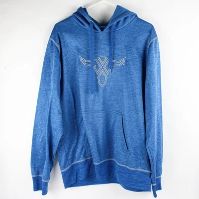 Sudadera con capucha azul bordada de competición Wrangler 20X para hombre talla grande Foto 1 de 4