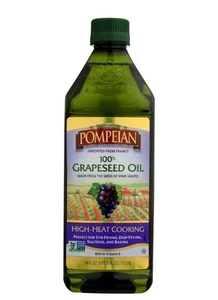 Pompeian 100% Grapeseed Oil - Case Of 6 - 24 Fz - Picture 1 of 3