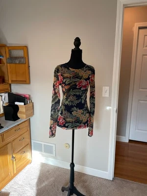 Etro длинным рукавом Топ - шикарный цветочный и птица печати - женщин M / 44 - Изображение 1 из 4