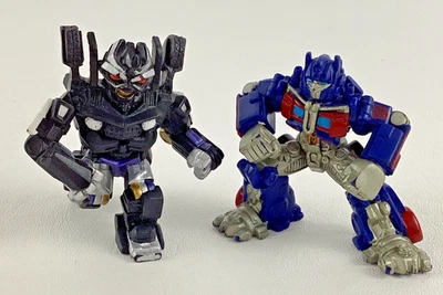 Transformers Robot Heroes Barricade Optimus Prime 2" Action Figures 2007 Hasbro - Image 1 of 4