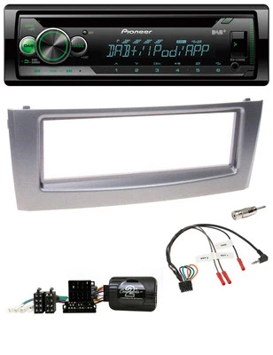 Pioneer USB MP3 DAB Lenkrad CD Autoradio für Fiat Grande Punto 2006-2010 grau - Bild 1 von 4