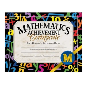 Certificado de Logro Matemático Flipside 8.5" x 11" Multicolor 30/Pack 5 - Imagen 1 de 1