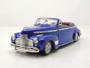 Chevrolet Special Deluxe Convertible Lowrider 1941 Blu Modellino 1:24 Welly - Foto 1 di 9