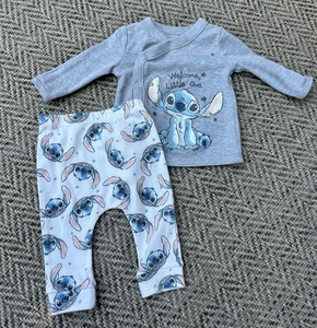 Disney Baby Lilo And Stitch Outfit 0-3 Month Newborn Welcome Little One - Picture 1 of 4
