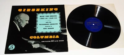 GIESEKING / ROSBAUD - Mozart - Piano Concertos - 1956 UK LP - Columbia 33CX 1235 - Image 1 of 4
