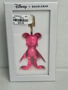 BAUBLEBAR DISNEY Mickey Mouse Hot Pink w Gold Trim Bag Purse Charm Keychain Read - Picture 1 of 9