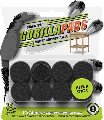 Gorillapads CB147 Almohadillas antideslizantes para muebles/pies de agarre (juego de 16) autoadhesivas Foto 1 de 4