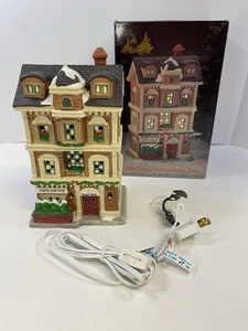 Dickens Keepsake Grand Hotel Cafe Lounge Christmas Porcelain Lighted House - Picture 1 of 9