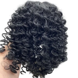 Global Dolls Aerielle Puppenperücke Haare Gr. 13-14 lockig schwarz Afroamerikaner - Bild 1 von 9