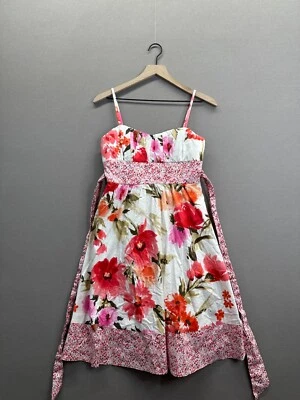 Vestido rosa con cordón floral manga larga cuello redondo talla 9 My Michelle para mujer Foto 1 de 4