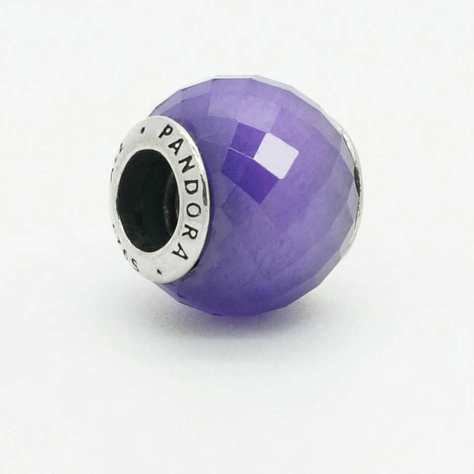 Original Pandora Violettes Facetten Charm Sterling Silber 791722NRP Neu - Bild 1 von 1