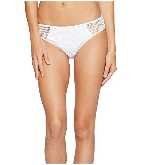 Kenneth Cole Wrapped in Love Hipster Bikini Bottom White Sz M KC7JS93