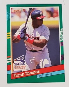 1991 Donruss Naseball error cards Frank Thomas Rookie Card Misprint