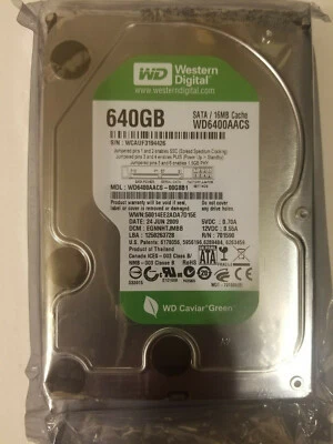 WD WD6400AACS-00G8B1 640GB SATA 3.5" HD DCM: EGNNHTJMBB WD6400AACS - Image 1 of 2