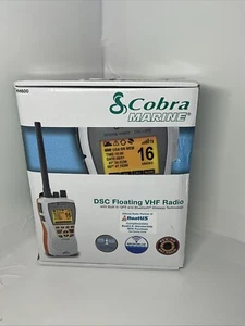 BROKEN BUT WORKING READ Cobra MR HH600W FloatingHandheld VHF Radio GPS Bluetooth - Zdjęcie 1 z 11