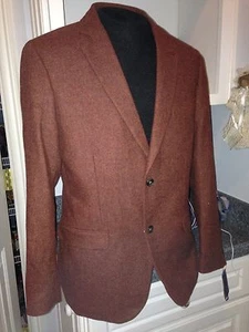 NWT $248 Alan Flusser Burgundy  Wool  Career Blazer Sportcoat M Medium - Picture 1 of 8