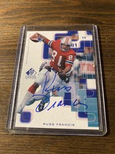 1999 Russ Francis Sp Signature Edition Auto! On Card Auto! Patriots!